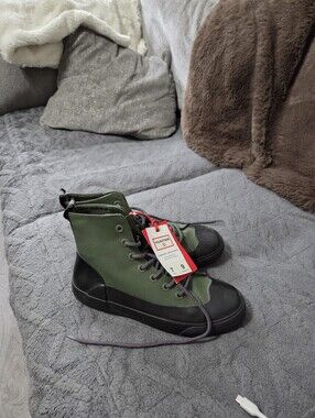 Hunter X Target Green & Black High-Top Canvas Boots Unisex Rare Sold Out Nwt W9